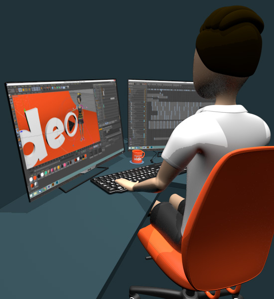 3D animation: video editing